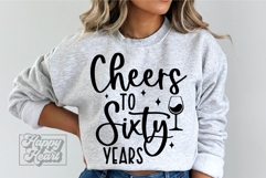 Cheers To Sixty Years SVG - 60th Birthday SVG - 60 Years PNG Product Image 3
