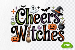 Cheers Witches PNG | Halloween Sublimation | Halloween PNG Product Image 2