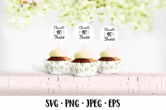 Cheers to 40 Years SVG. 40th Birthday, Anniversary party Product Image 2