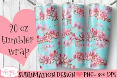 floral tumbler wrap png