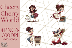 Cherry Mini World Clipart, PNG, Baking &amp; Gardening Clip Art Product Image 1