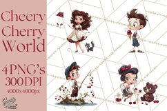 Cherry Mini World Clipart, PNG, Baking &amp; Gardening Clip Art Product Image 1