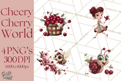Cherry Mini World Clipart, PNG, Baking &amp; Gardening Clip Art Product Image 1