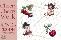 Cherry Mini World Clipart, PNG, Baking &amp; Gardening Clip Art Product Image 1