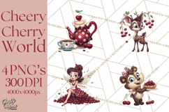 Cherry Mini World Clipart, PNG, Baking &amp; Gardening Clip Art Product Image 1