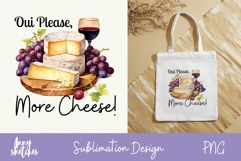 Brie French Cheese Sublimation Design Paris PNG Clipart Product Image 1