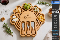 Cheese Boards Laser Cut Bundle | Serving Tray | Knife Holder Product Image 3
