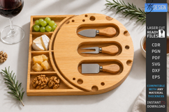 Cheese Boards Laser Cut Bundle | Serving Tray | Knife Holder Product Image 4