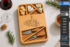 Cheese Boards Laser Cut Bundle | Serving Tray | Knife Holder Product Image 5