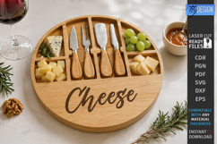 Cheese Boards Laser Cut Bundle | Serving Tray | Knife Holder Product Image 9