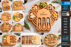 Cheese Boards Laser Cut Bundle | Serving Tray | Knife Holder Product Image 1