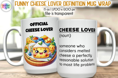 Funny Cheese Lover Definition Mug Wrap, Food Lover Mug Wrap Product Image 1