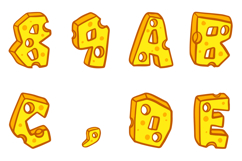 Cheese Typeface Lettering ABC Text Font Cheesy SVG Vector Product Image 3