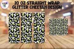 20 OZ Cheetah Tumbler Wrap with Glitter Product Image 7