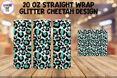 20 OZ Cheetah Tumbler Wrap with Glitter Product Image 6