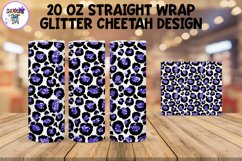 20 OZ Cheetah Tumbler Wrap with Glitter Product Image 13