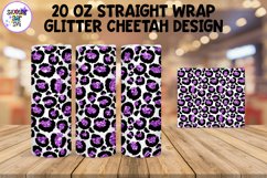 20 OZ Cheetah Tumbler Wrap with Glitter Product Image 18