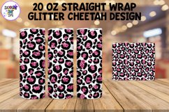 20 OZ Cheetah Tumbler Wrap with Glitter Product Image 11