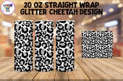 20 OZ Cheetah Tumbler Wrap with Glitter Product Image 3