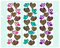 Cheetah Hearts Pen Wrap, Cheetah Pen Wrap, PNG JPG SVG Product Image 3