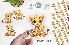 Cheetah Mother&#039;s Day Sticker Product Image 1