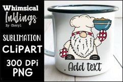 Chef Gnomeo Kitchen Chef Sublimation Clipart Product Image 1