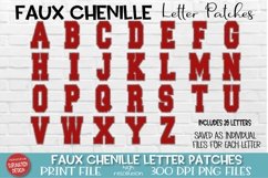 Faux Chenille Letters in Red and Silver Glitter for sublimation printing