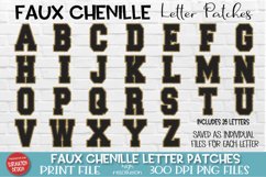 Black and gold printable chenille letters for sublimation 