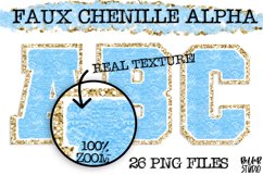 Faux Chenille Alphabet Set, Varsity Alphabet, BLue Product Image 1