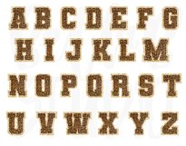 Leopard Faux Chenille Alphabet Set, Varsity Alphabet Product Image 2