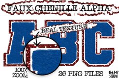Faux Chenille Alphabet Set, Varsity Alphabet, Navy and Red Product Image 1