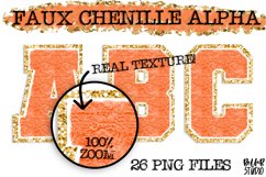 Faux Chenille Alphabet Set, Varsity Alphabet, Orange Product Image 1