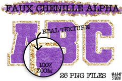 Faux Chenille Alphabet Set, Varsity Alphabet, Purple Product Image 1