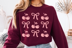 Coquette Cherry Bows SVG PNG - Valentine's Day SVG Cut File Product Image 2