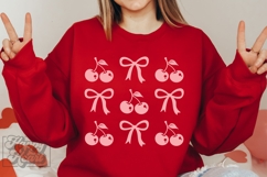 Coquette Cherry Bows SVG PNG - Valentine's Day SVG Cut File Product Image 5