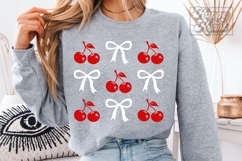 Coquette Cherry Bows SVG PNG - Valentine's Day SVG Cut File Product Image 6