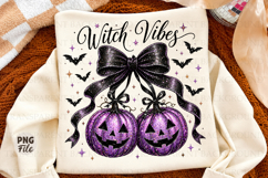 Cherries Pumpkin PNG,Fall Coquette Bow, Witchy Halloween Product Image 1