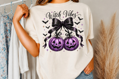 Cherries Pumpkin PNG,Fall Coquette Bow, Witchy Halloween Product Image 3
