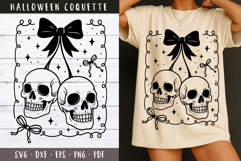 Cherries Skull clipart Vintage Halloween Coquette svg