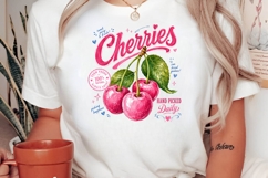 Cherries Sweet Summer Fruit Sublimation PNG Design Product Image 2