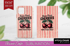 Cherry Vintage Fruit Phone Case PNG Summer Case PNG Product Image 1