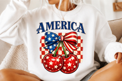 Cherry America Coquette Png, 4th of July Png Product Image 3