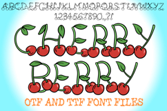 Cherry Berry Fruit Alphabet Lettering ABC Text Font OTF 
