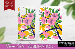 Cherry Blossom Modern Floral Phone Case PNG Sping Flower PNG Product Image 1