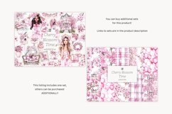 GlamArtZhanna, Cherry Blossom paper, Blossom pattern, Spring digital paper, Spring pattern, Spring background, Garden digital paper, Garden pattern, Garden background, Spring garden paper, Blossom paper, Blossom pattern, Blossom background, Pink flowers p