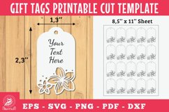 Cherry Blossom Flower Gift Tags Printable Cut Product Image 1