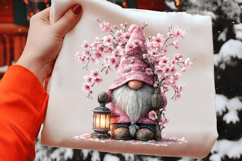 Cherry Blossom Gnome Clipart Product Image 2