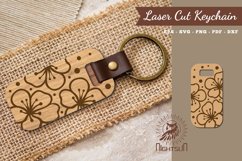 Cherry Blossom Laser Cut Keychain Product Image 1