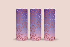 cherry blossom petals skinny tumbler sublimation design for 20oz and 30oz skinny tumbler sublimation wrap