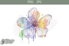 Cherry Blossom with paint drips digital download JPG and PNG Product Image 1